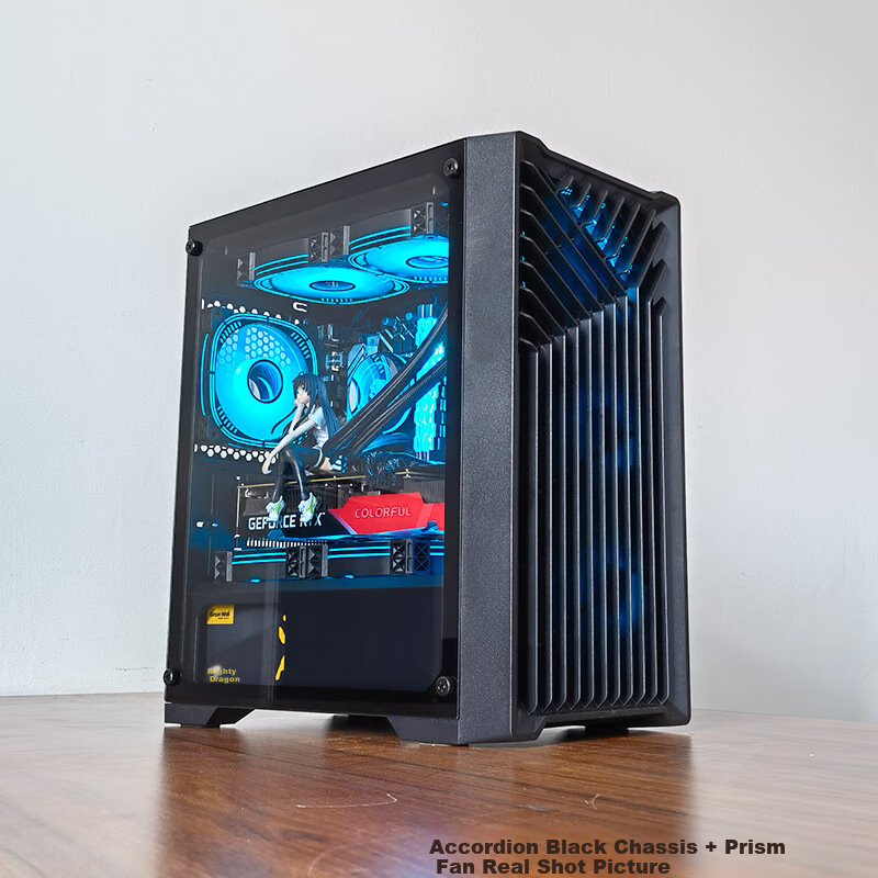 Wanjia Dust-Free Gaming Case White Anti-Dust Gaming And Office Computer Case Supports M-ATX Motherboard/240mm Water Cooling/Tempered Glass Side Panel/Three Dust Filters 12