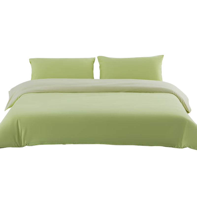 Hengyuanxiang Pure Cotton Four-Piece Bedding Set, Class A Knitted Nai Tei Cotton, 100% Cotton Bedding Set, Green Grape Color, 2*2.3m