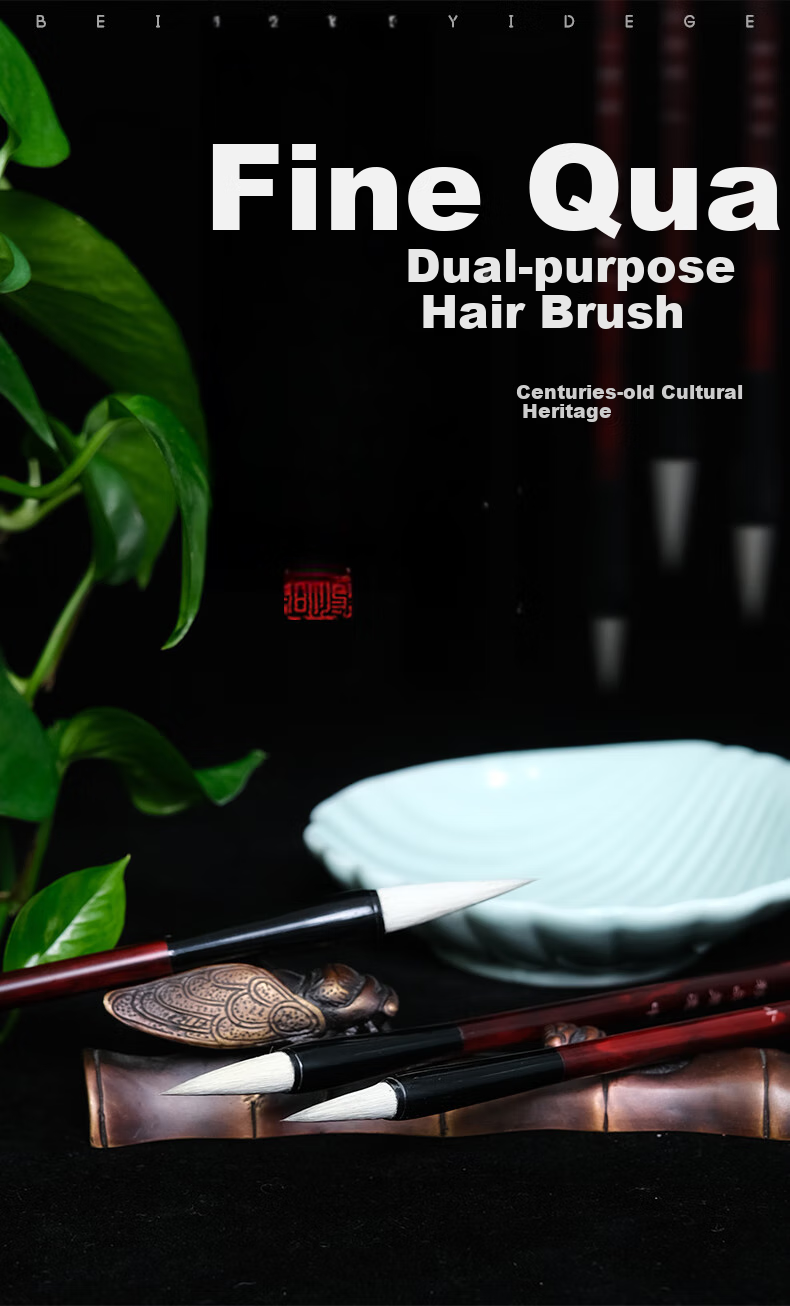 [Lowest Price Online] Yidege Calligraphy Brush Set with Mixed Goat Hair for Chinese Painting, Large/Medium/Small Regular Script, Cursive Script, Clerical Script, Seal Script, Brush Pen, Four Treasures of The Study, Beginner's Set with Three Mixed Goat Hair Brushes 1