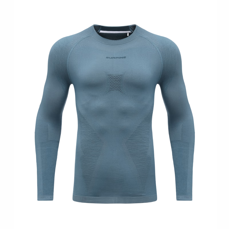 SURPINE Lingfeng Series Merino Wool Quick-Dry Sweat-Wicking Thermal Men's Outdoor Hiking Shirt Machine Washable