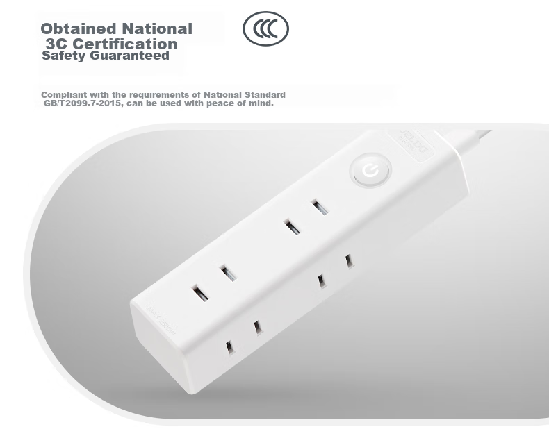 DELIXI Power Extension Cord Mini Socket/Two-Prong Two-Hole Power Strip/Power Bar/Surge Protector, Portable for Business Trips with One-To Control Switch, 1 Meter 5