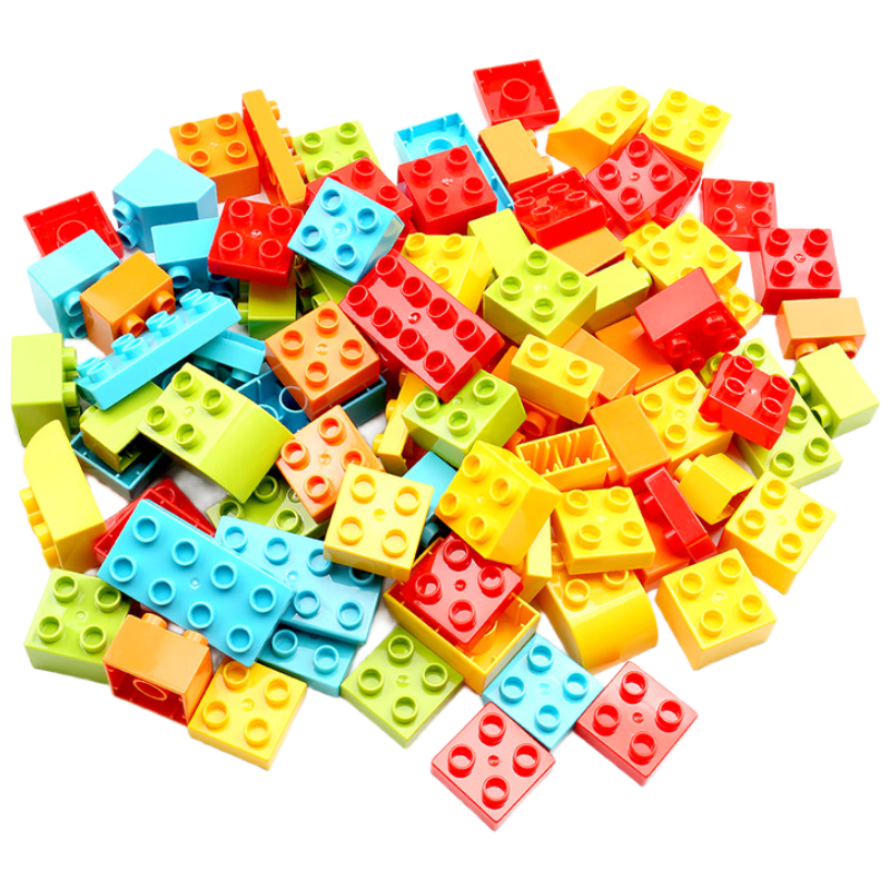 Hushi Xiaobao Large Particle Building Blocks 200 Pieces Compatible with LEGO for Boys Children Ages 1-3-6-12 Christmas Gift