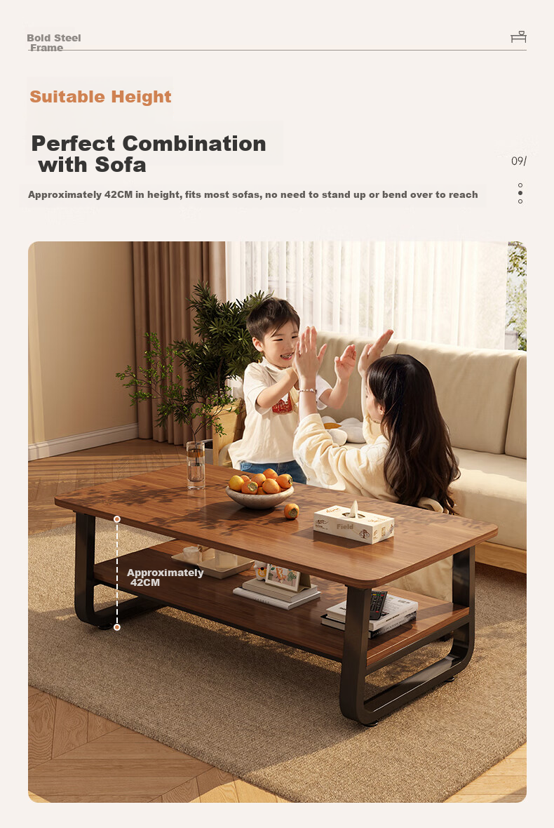 Yimo Coffee Table, Small Apartment Living Room Table, Simple Rental Apartment Small Table, Creative Square Sofa Home Tea Table 10