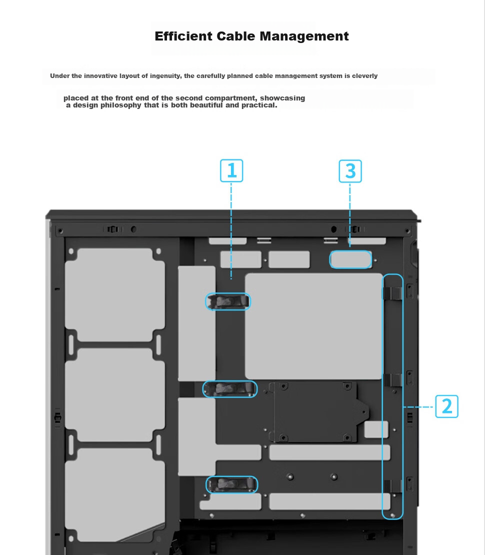 LIANLI Fengyi V100 Computer Case, Seaside View Case, Black / Supports ATX Motherboard / 360mm Water Cooling / Pre-Installed Graphics Card Bracket 9
