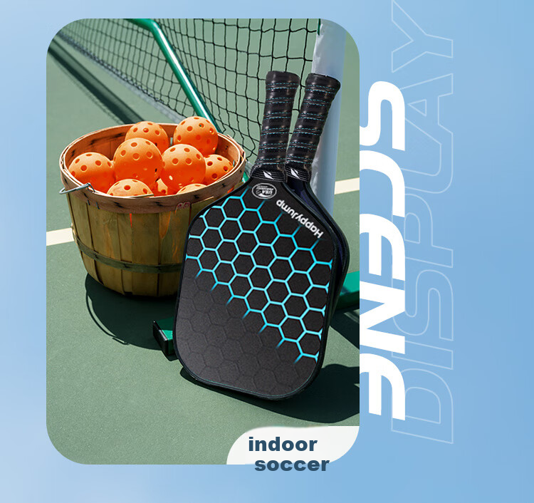 HiJump (Germany) LED Glow Pickleball Night Vision Indoor Outdoor 40-Hole Pickleball Ball 6