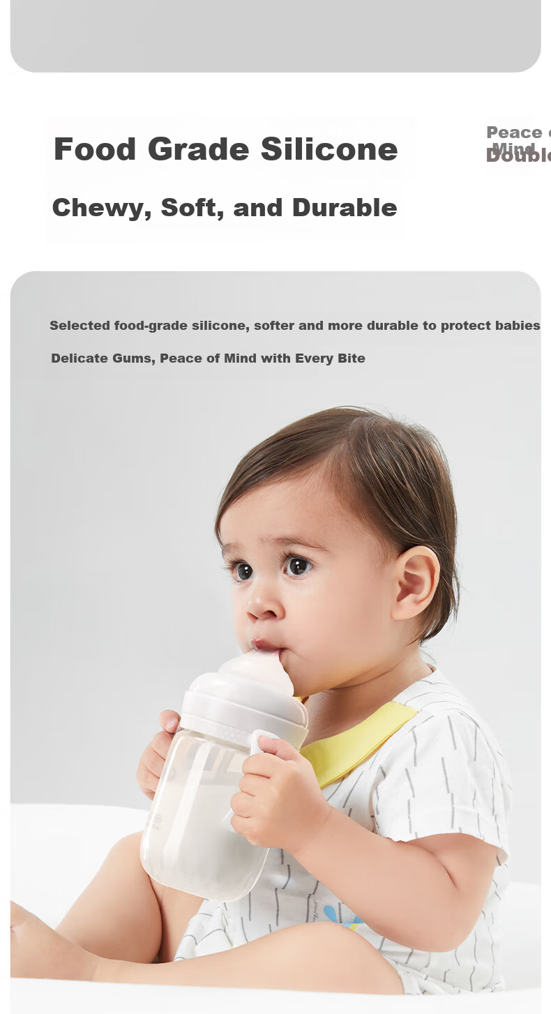 Gb Baby Anti-Colic PPSU Bottle, Anti-Choking Nipple, Breast-Like Milk Bottle, Gravity Ball Bottle, Platinum Series, Gray 8