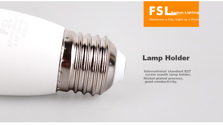 Foshanzhaoming LED Bulb, Crystal Lamp, Energy-Saving Light Bulb, 5.5W, Large Base E27, Cool White 6500K, Pack of 5 10