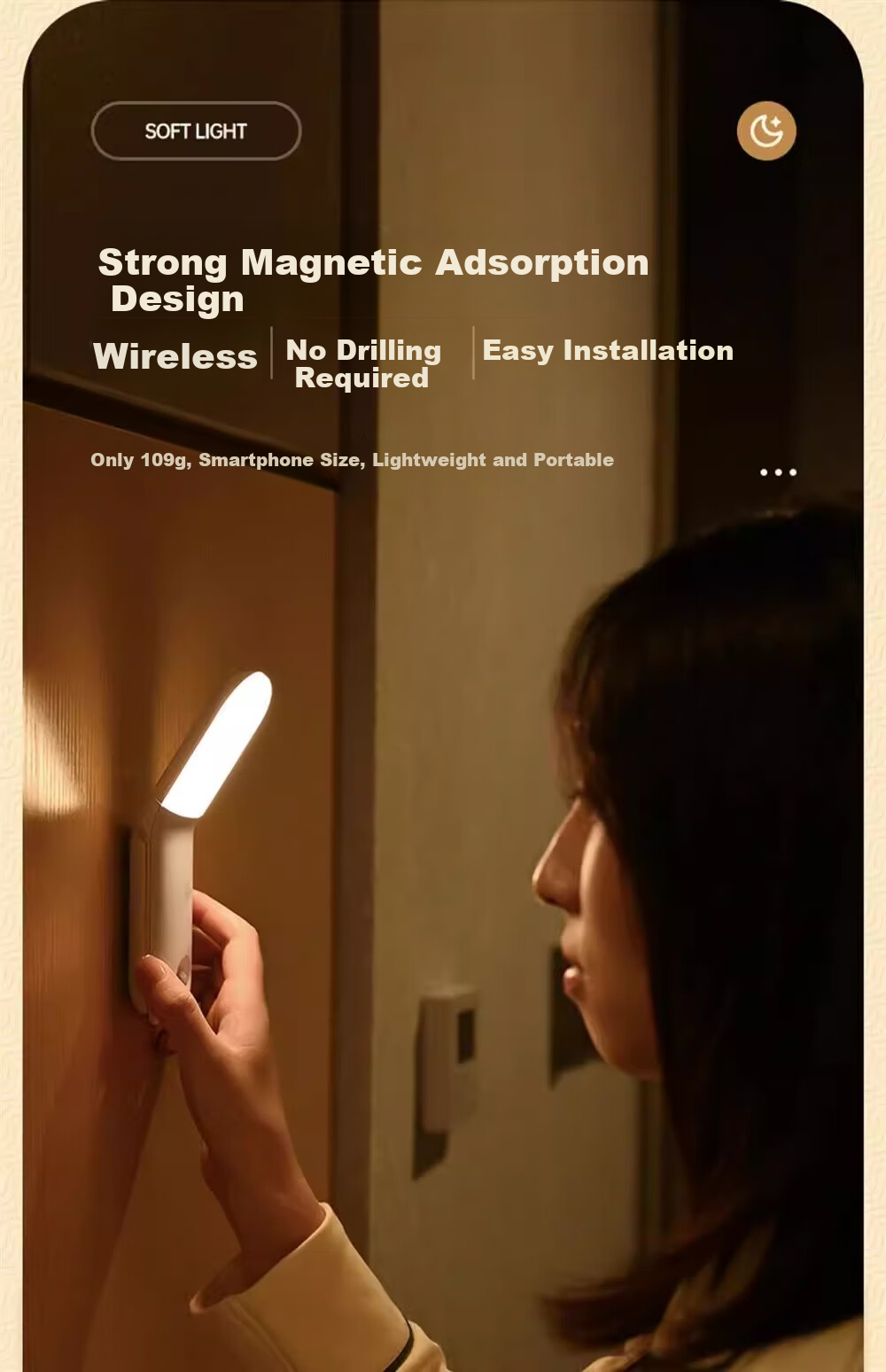 Kufire Night Light for Bedroom, Dormitory, Bedside Lamp, College Student Desk Lamp, Specialized Bedside Reading Light with Eye Protection, Rechargeable Magnetic Suctio 16