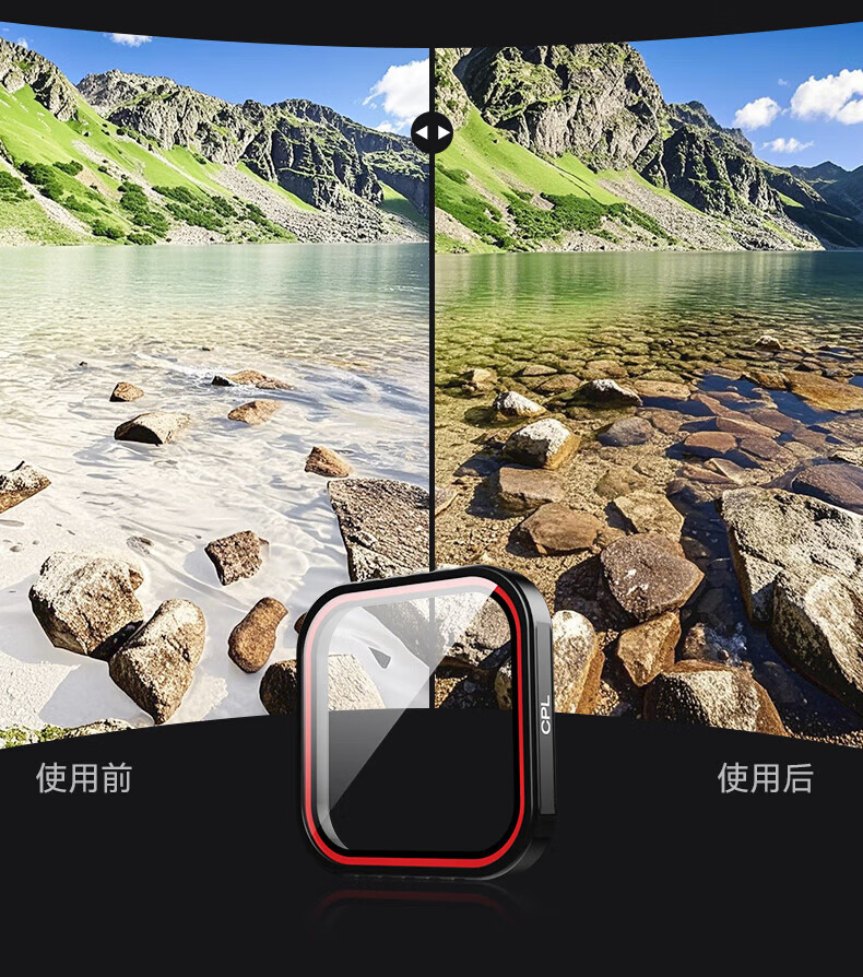 Yangfeisi Compatible Insta360 Ace Pro 2 ND Filter Neutral Density Lens UV Protective Black Soft 1/4 Soft CPL Polarizer ND8/16/32 Single Filter 2