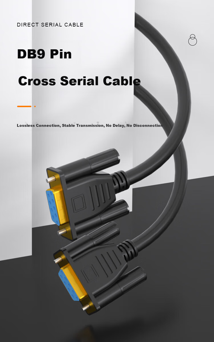 BOSENDE DB9 Serial Cable, 3 Meters, RS232 Female to Female Cross Extension Cable, DB Nine-Pin Connection Cable, BSD-CK 2