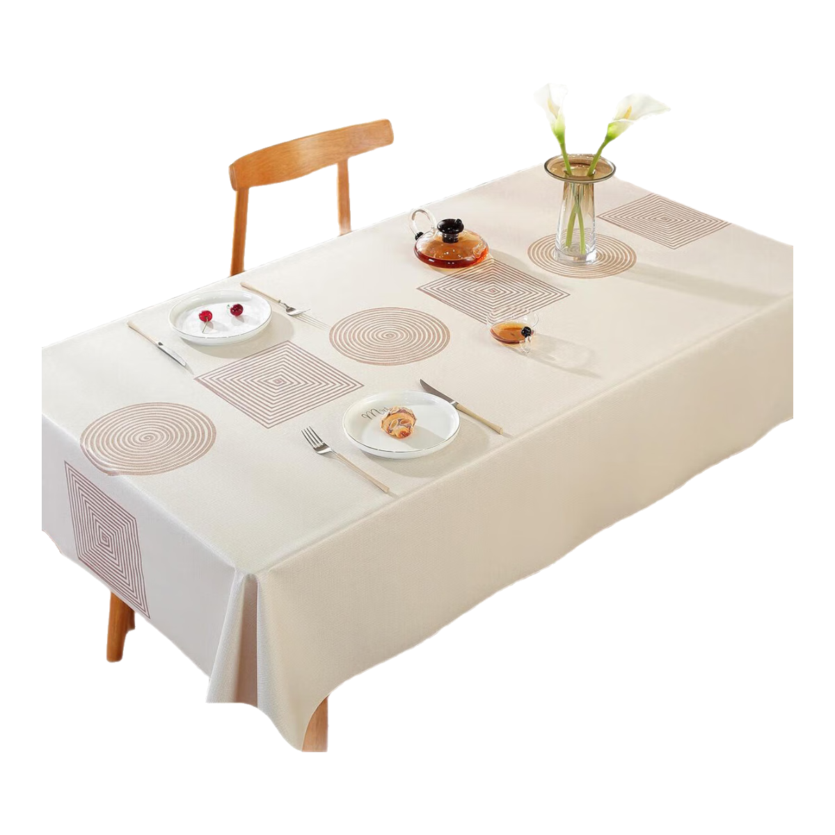 Ali Tablecloth, Waterproof, Oil-Proof, Heat-Resistant, High-End Feel, Coffee Table Mat, PVC, Rectangular, Lucky Ball, 140*220cm