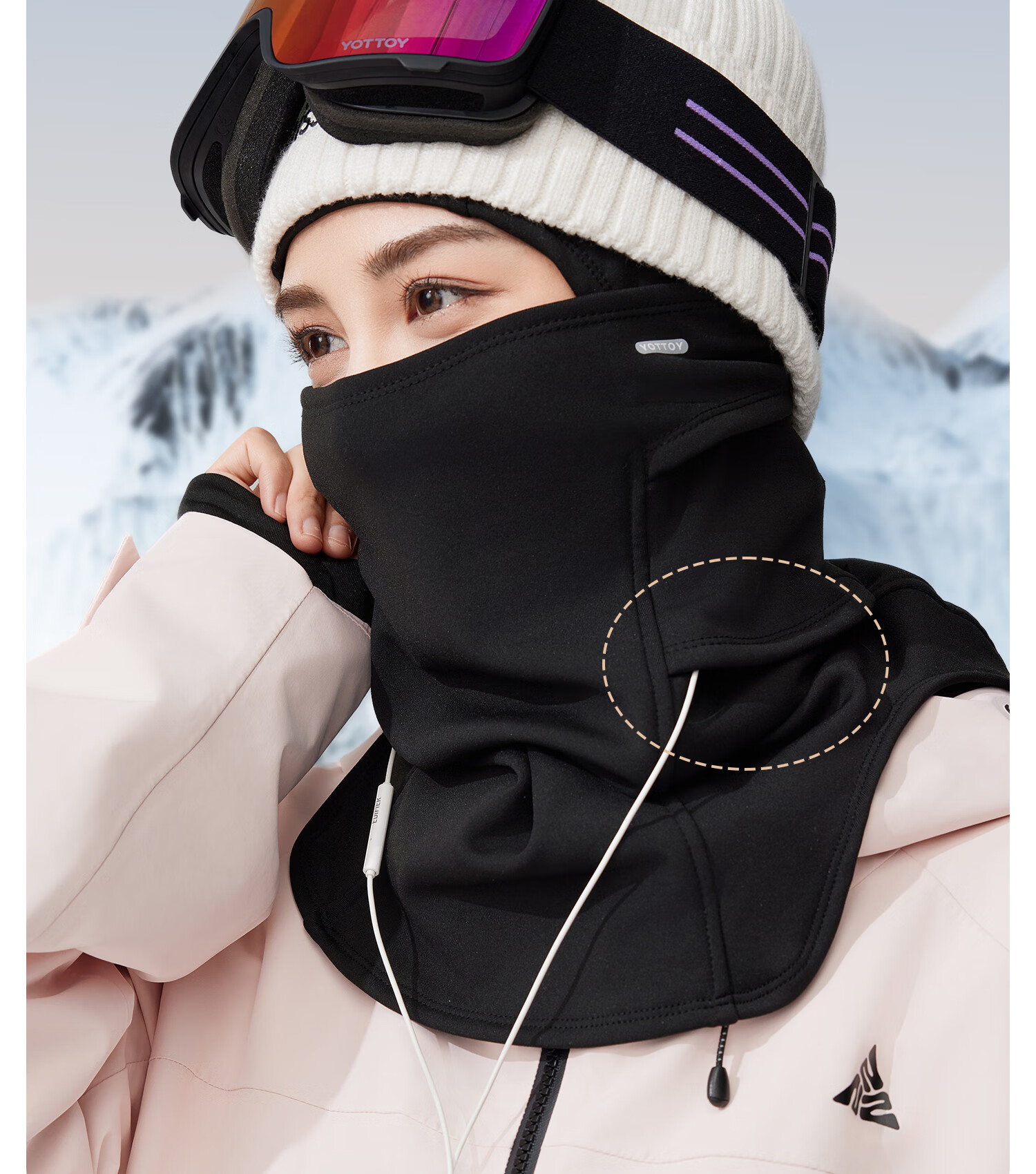 Yottoy Ski Mask Face Cover Unisex Outdoor Mountaineering Cycling Autumn Winter Windproof Warm Ski Gear Non-Slip Headband Style 21