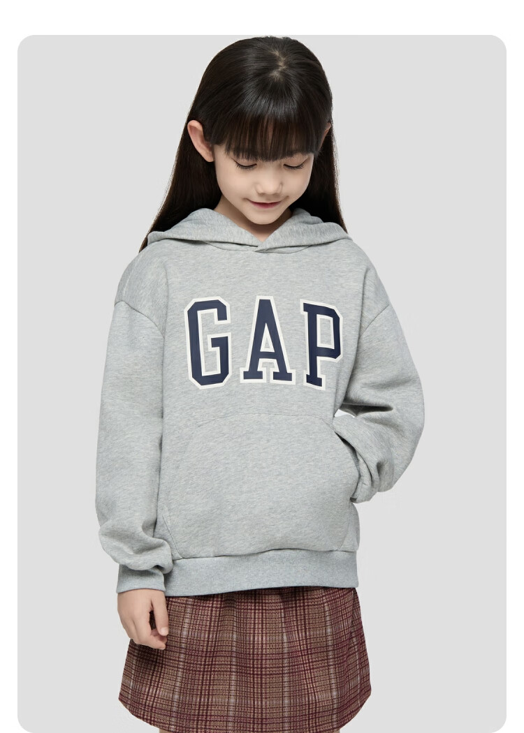 GAP Children's Autumn Logo Printed Fleece Pullover Hoodie Sweatshirt for Boys And Girls, Kids' Clothing 829299 5