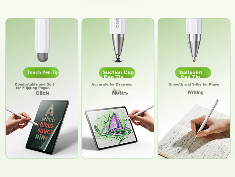 Baseus Capacitive Stylus Touch Pen Screen Pen Tablet Pen [Compatible with Phones And Tablets], Suitable for Huawei, Xiaomi, Honor, Samsung, Writing Pen for Matepad11.5s/air12 5