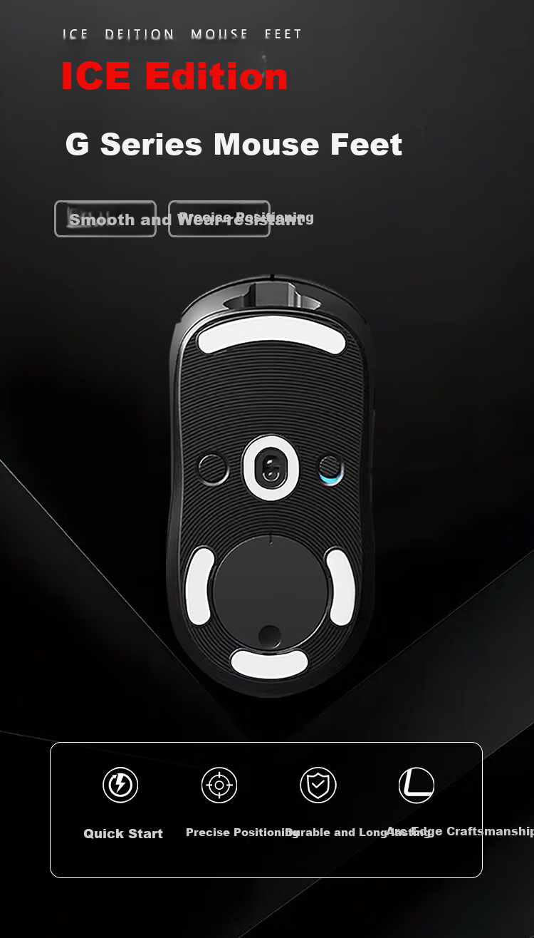 Huoxi Gpw2 Mouse Anti-Slip Sticker, Dog Shit King Second Generation/third Generation/fifth Generation Sticker, Sweat-Absorbing Anti-Slip Anti-Scratch Gaming Mouse Pad, GPW2/3/5 Generation Full Coverage Black Printed Desig 1