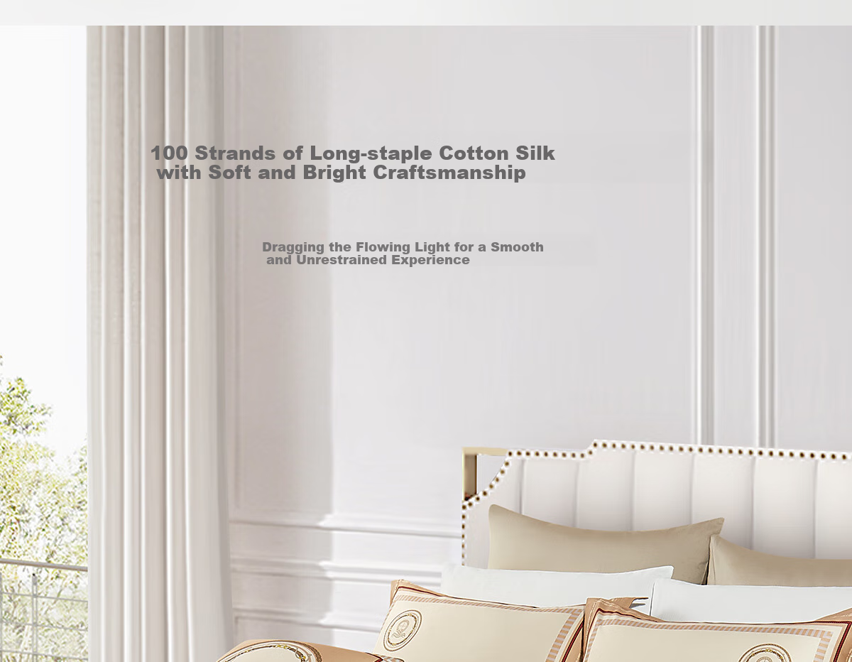 MLILY Cotton Bedding Set of Four Pieces, Pure Cotton, Summer, 220x240 Cm, Moonlight Reflectio 5