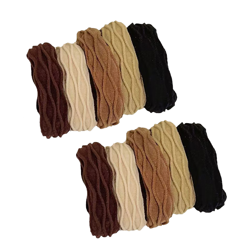 Jianyingshu High Elasticity Wide Hair Ties 10-Pack Women's Hair Bands Rubber Bands Hair Accessories