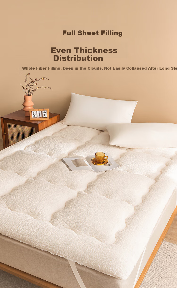 JD Original Warm Sheep Bedding, Class A Cold Winter Warm Lambswool Fabric, Thickened Dormitory Mattress Pad, 0.9x2m Warm Brow 10