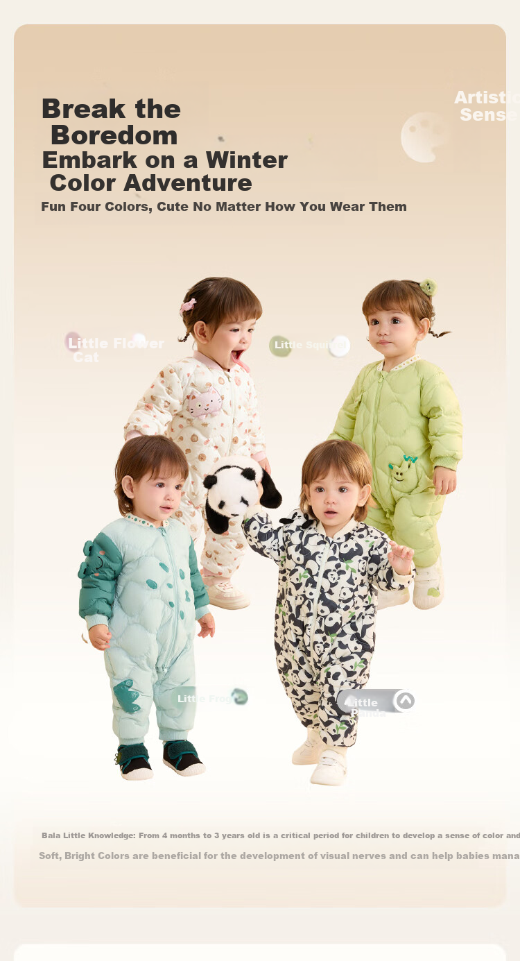 BALABALA Baby down Onesie for Boys And Girls, Winter Romper Cute Design 200424120201 4
