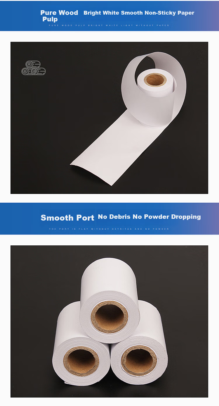 Youku 58m Printer Thermal Receipt Paper, 57mm*50mm Supermarket Restaurant Takeout Receipt Paper, Cash Register Printing Paper, 100 Rolls/box 4