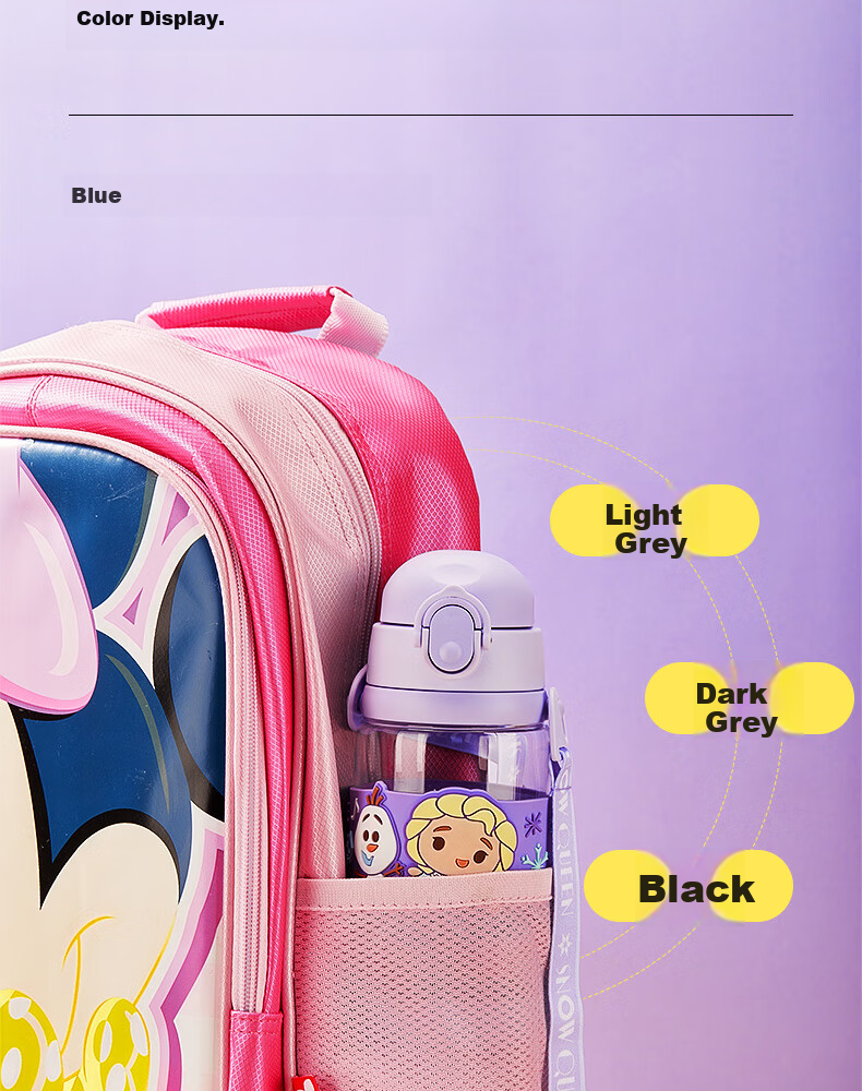 Disney Kids Water Bottle with Straw High-Temperature Resistant Tritan Plastic Spill-Proof Cup for Boys and Girls Elementary School Summer Use 8