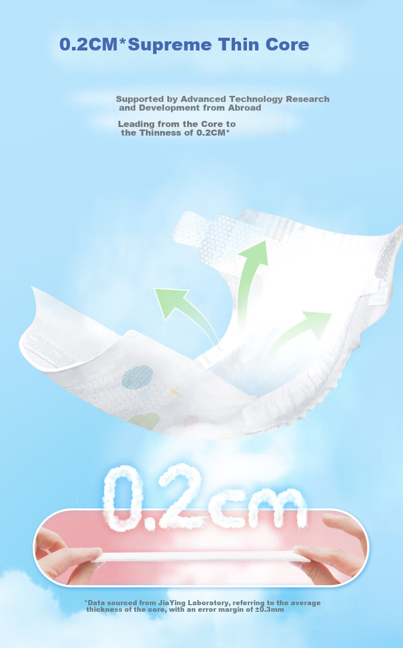 Jiaying [No Melamine Detected] Cloud Soft Pull-Up Diapers, Size 2XL, 66 Pieces (12-17KG), Baby Diaper Training Pants 3