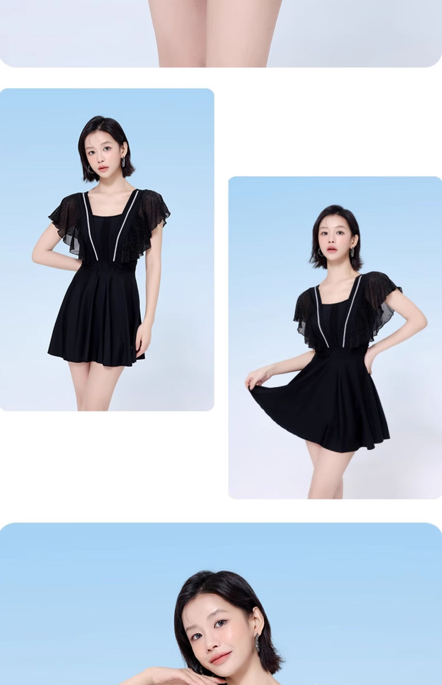 Barbie Conservative One-Piece Swimsuit for Women, Slimming Black Dress-Style Sexy Plus Size Swimwear for Beach Vacation And Hot Springs 9