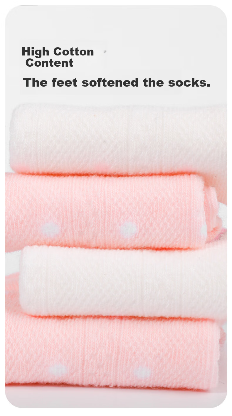 Barbie Girls' Mid-Calf Socks, Children's Long Socks, Girls' Thin Spring And Autumn Socks, Baby Half-Leg High Socks 1