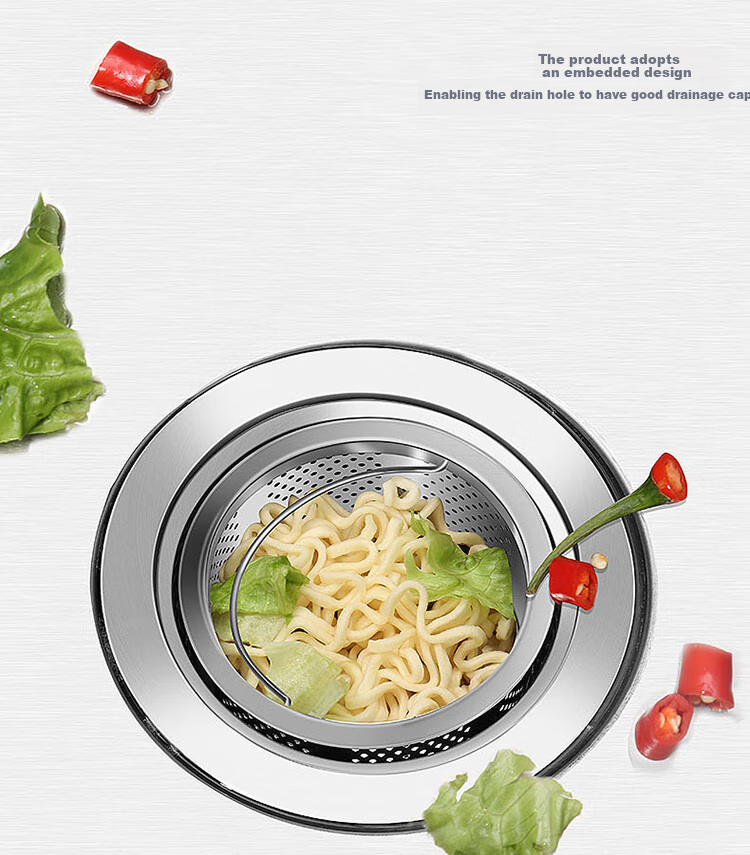 BJ Stainless Steel Kitchen Sink Strainer, Drain Filter, Vegetable Washing Basin, Dishwashing Sink Mesh (Small Basket) 8