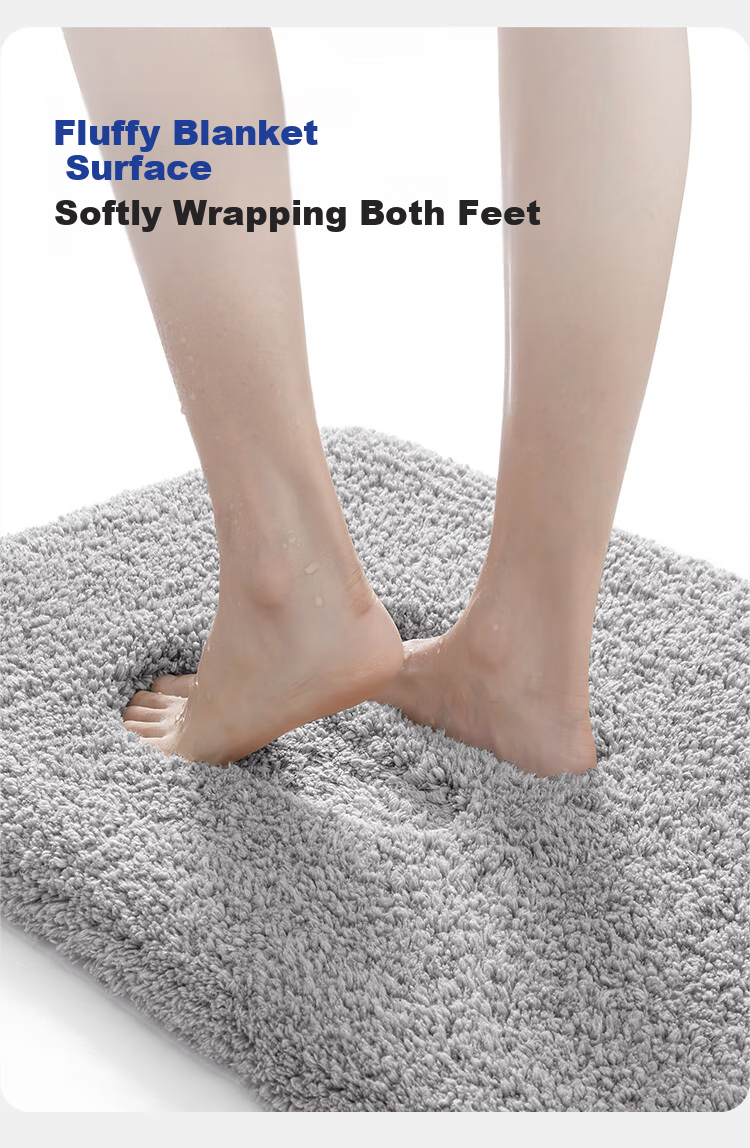 Dajiang Bathroom Mat, Absorbent Non-Slip Floor Mat for Toilet Entrance, Bathroom Foot Pad, 40x60cm 11
