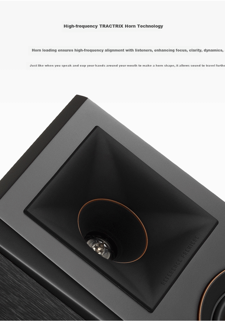 Klipsch R-50M HIFI Bookshelf Speakers, TV Sound System, High-Fidelity Passive Speakers, 2.0 Wooden Surround Speakers, Black 3