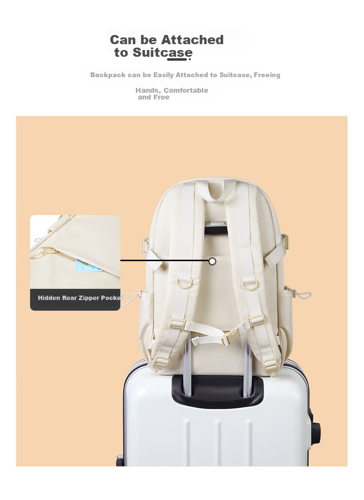 V.NINE Backpack for Middle And High School Students, Unisex Laptop Bag 14/15.6 Inch, College Student Travel Backpack 8