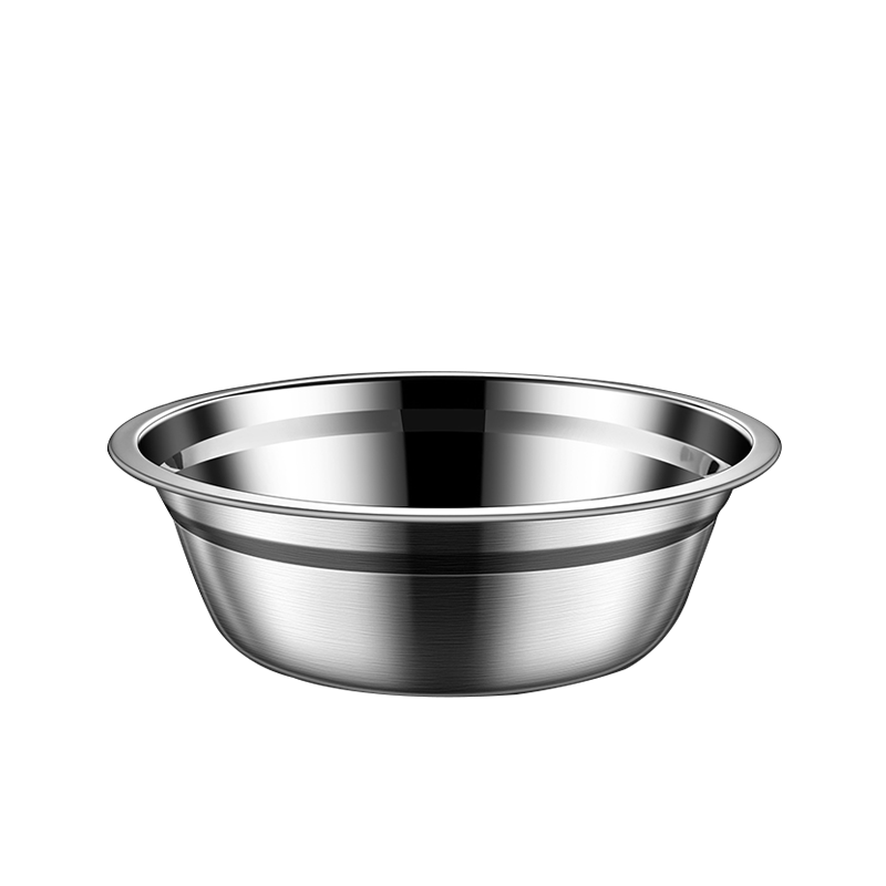 Oluoti 304 Stainless Steel Soup Bowl Commercial Kitchen Marinating Seasoning Bowl Thickened Vegetable Washing Salad Bowl 20cm