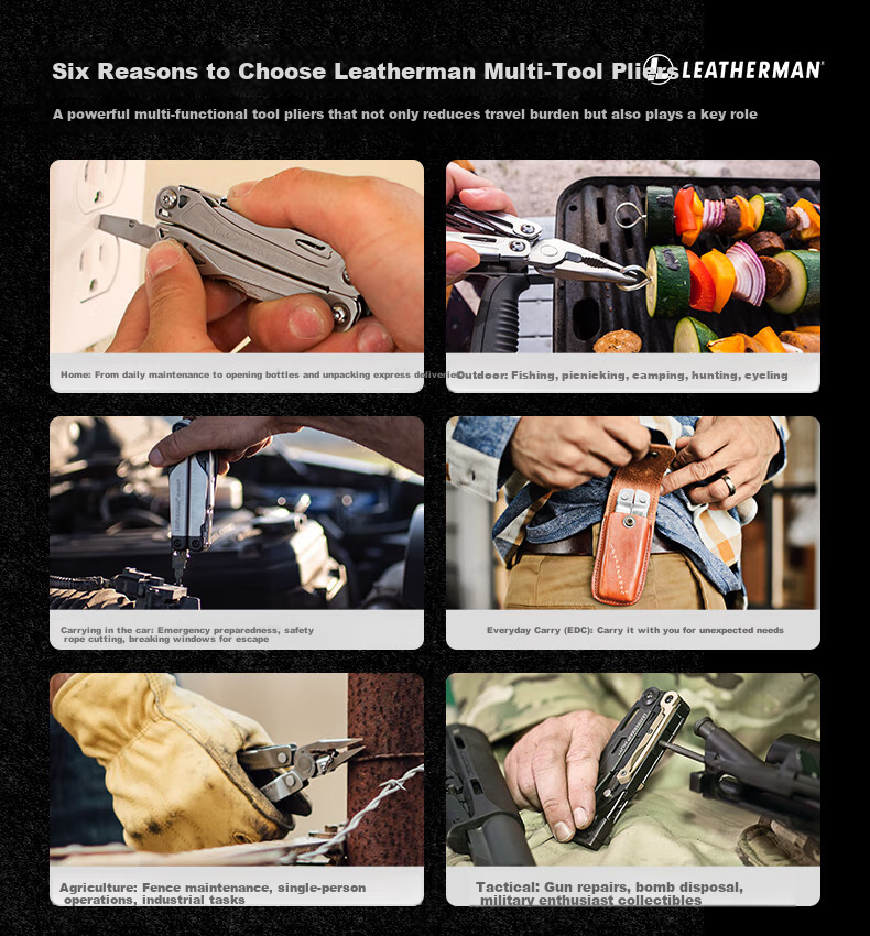 LEATHERMAN SKELETOOL CX Dark Green, Multifunctional Combination Tool, Outdoor EDC Portable Equipment 11