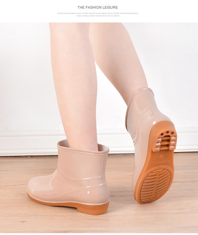 Lido According to Chen Men's Low-Cut Waterproof Work Rain Shoes Women's Fashion Outdoor Rain Boots Non-Slip Thickened Durable Fishing Kitchen Construction Car Wash Custom Lightweight Comfortable Rubbe 6