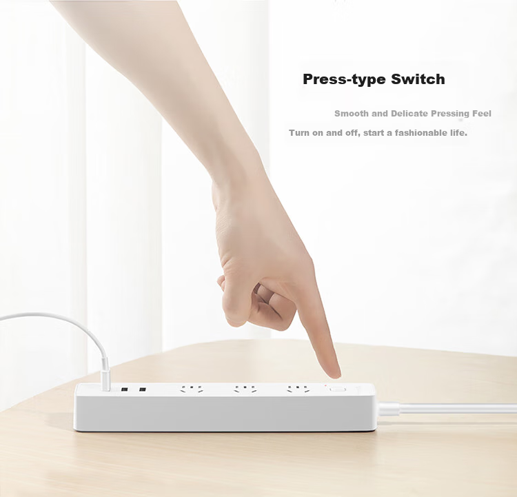 BULL BULL White USB Socket/power Strip/outlet Strip GNV-UUN153, 3 USB Ports, 6 Outlets, Total Length 3 Meters, Master Switch 10