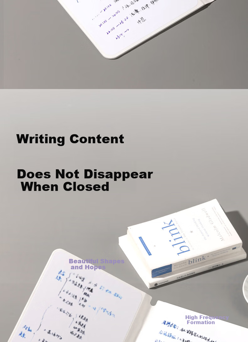 Deli Foldable Whiteboard Notebook, Portable Handheld Journal, Writing Pad for Home And Desktop Use, Memo Pad, Office Planner Board, White, 242*172mm, MQ136 2