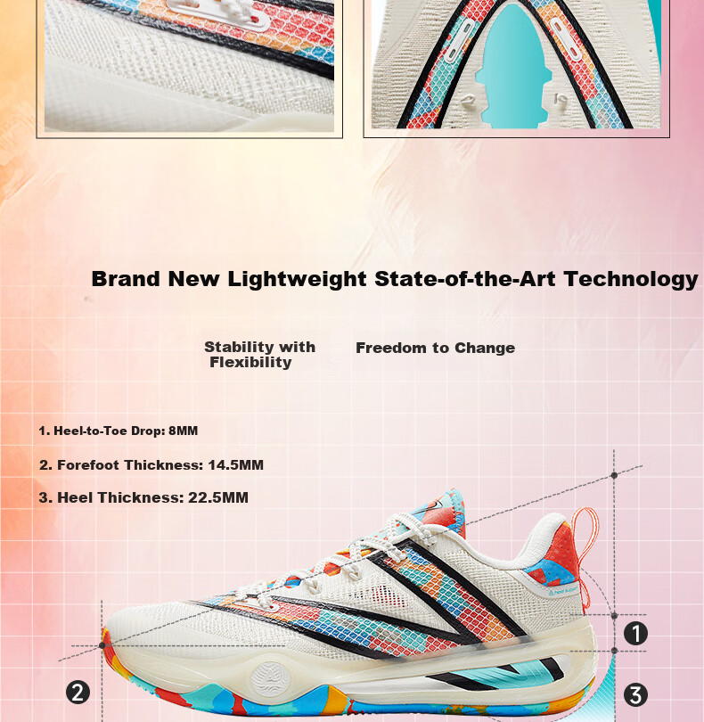 PEAK Challenger 3.0 Basketball Shoes Men's Autumn Professional Shock Absorption Anti-slip Sports Shoes DA540031 9