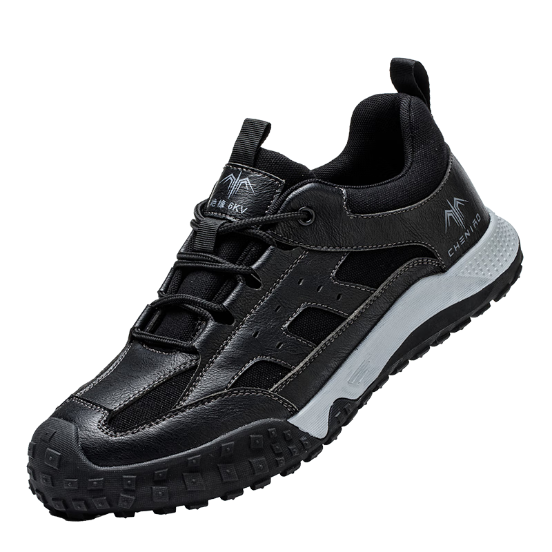 Chichengniao Safety Shoes for Men, Anti-Smashing, Puncture-Resistant, Plastic Toe Cap, Insulated, Electrician Soft-Soled Lightweight Breathable Summer Construction Site Wear-Resistant Safety Work Shoes 2326 Black 43