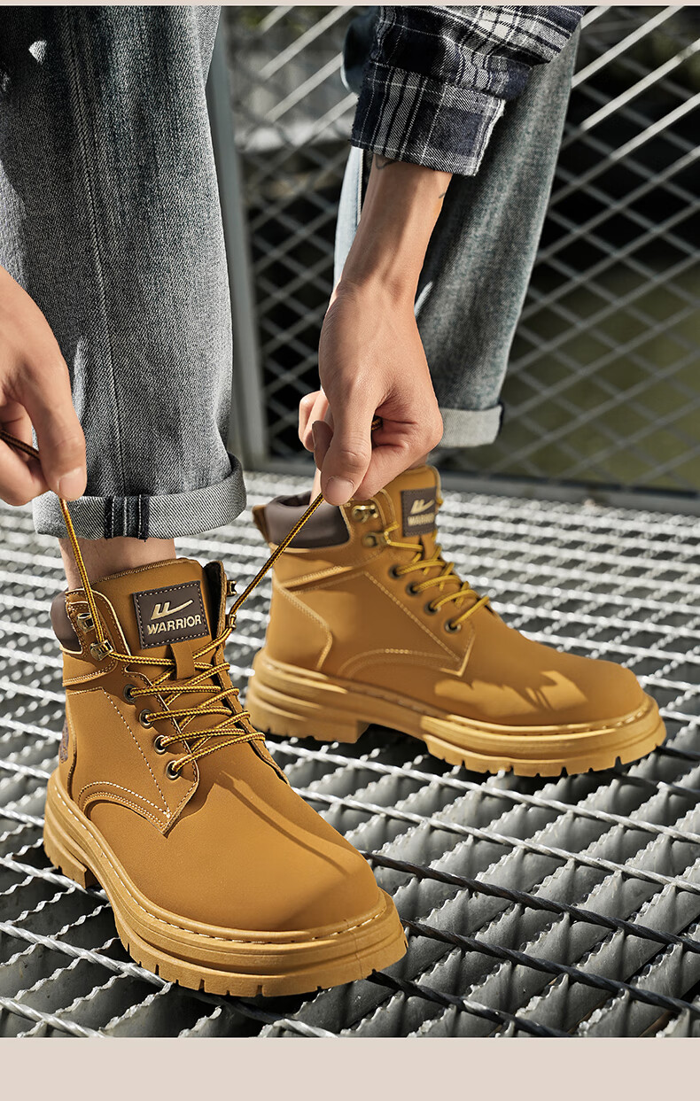 Warrior Workwear Men's Boots Casual Martin Boots 1766-1 Tan Size 44 7