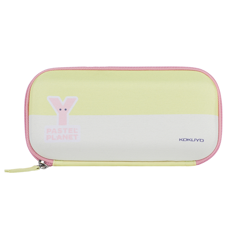 KOKUYO Light-Colored Planet Desktop Open Pencil Case for Student Storage, Yellow, 1 Piece, WSG-PCJ202Y