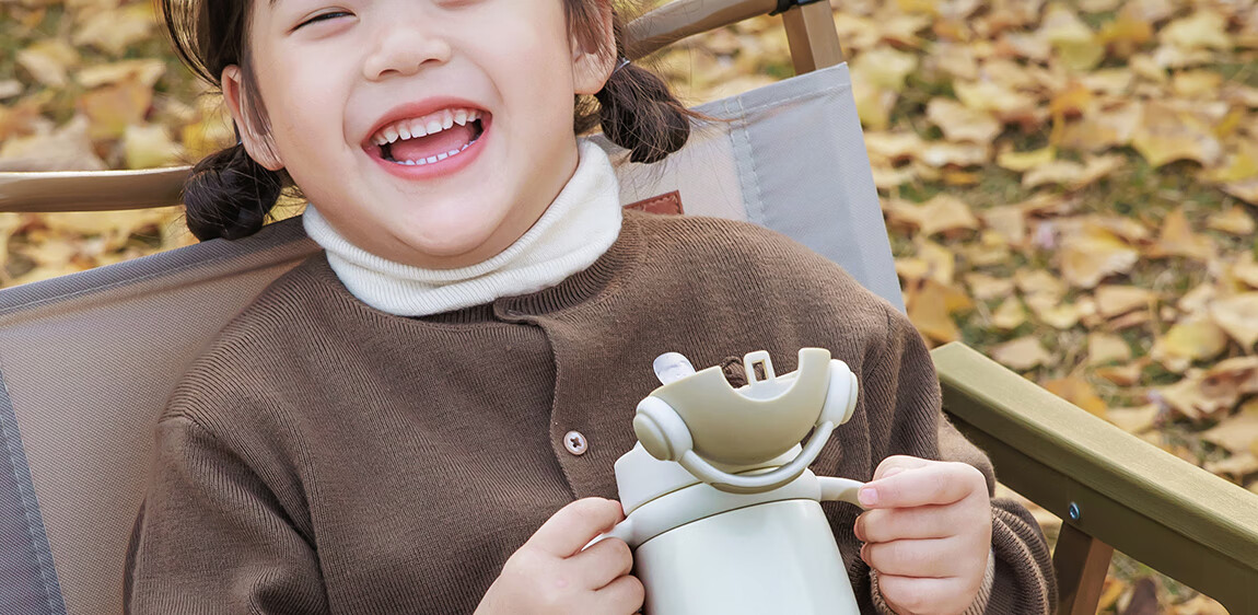 Beiyi Musician Children's Insulated Straw Cup Large Capacity Baby Anti-Choke Water Bottle 316L Stainless Steel 33