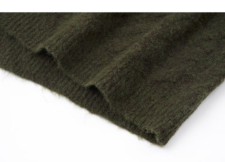 Demana Wool Blend Version Winter Southern France Crew Neck Cable Knit A-Line Sleeve Sweater Women's Top 5