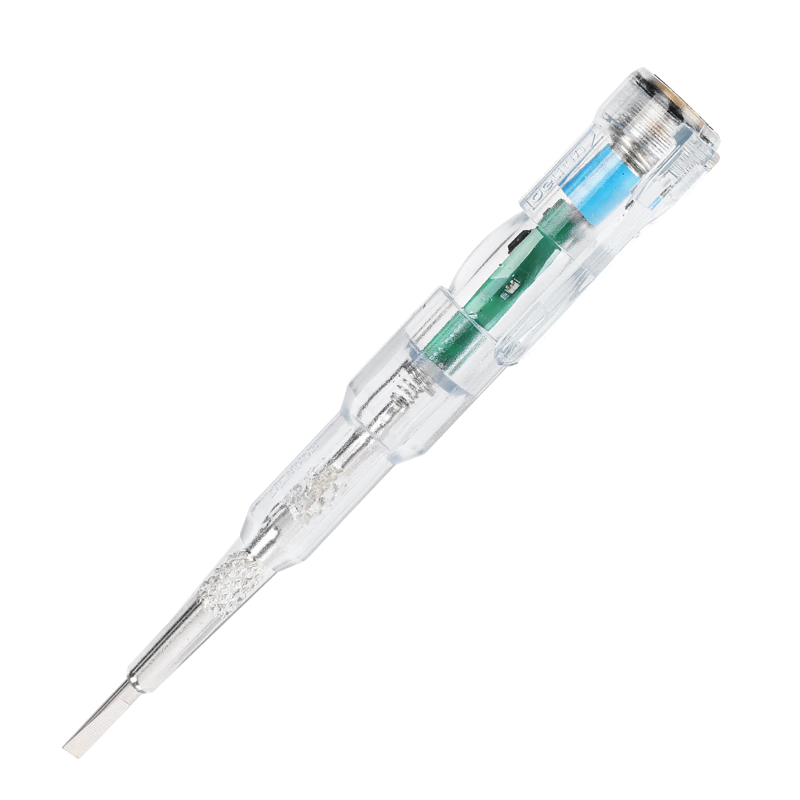 Deli High-Brightness Colorful Transparent Voltage Tester Pen, Multifunctional Induction Voltage Pen, Electrician's Test Pen, 12-250V
