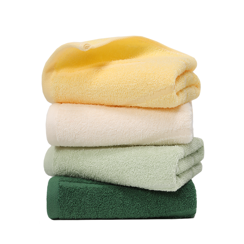 Grace Towel 7A Antibacterial Class A Pure Cotton Highly Absorbent Face Towels for Men and Women, Beige + Fruit Green + Dark Green, Set of 3