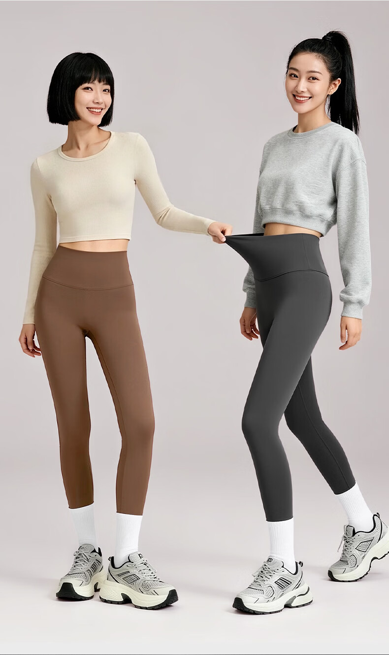 Avandi Women's Shark Print Leggings Thickened Fleece Lined High Waist Tummy Control Slim Fit Butt Lift Yoga Warm Pants 15