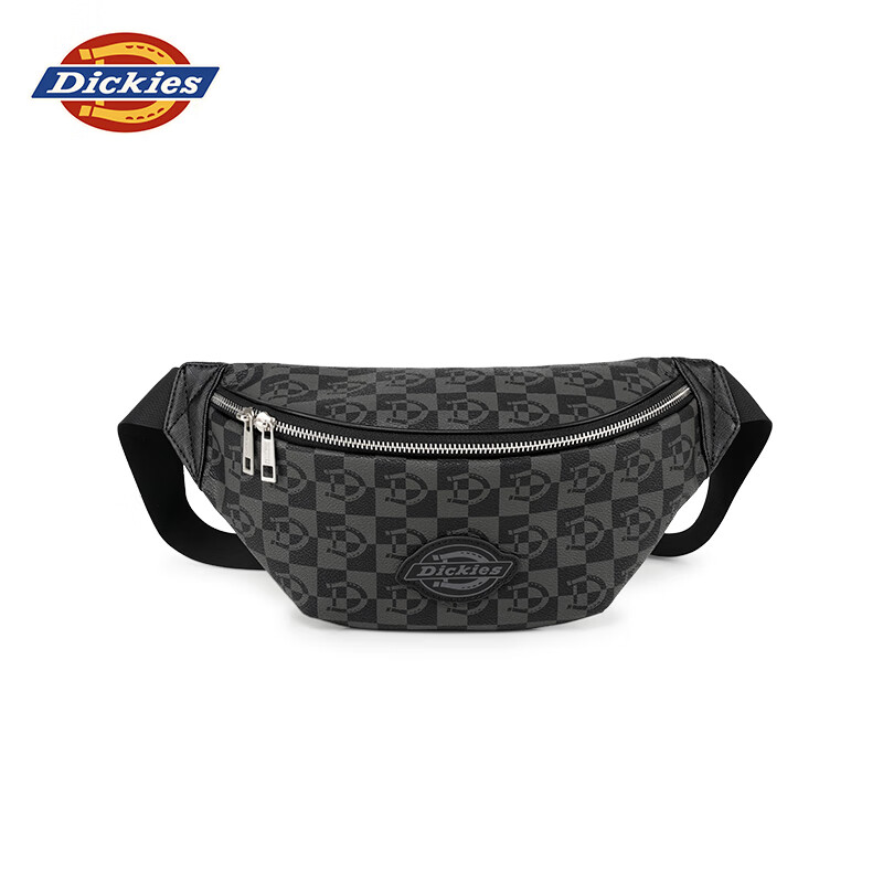 Dickies Commuter Single Shoulder Crossbody Sports Outdoor Hiking Large Capacity Checkered Unisex Waist Chest Bag Denim Blue