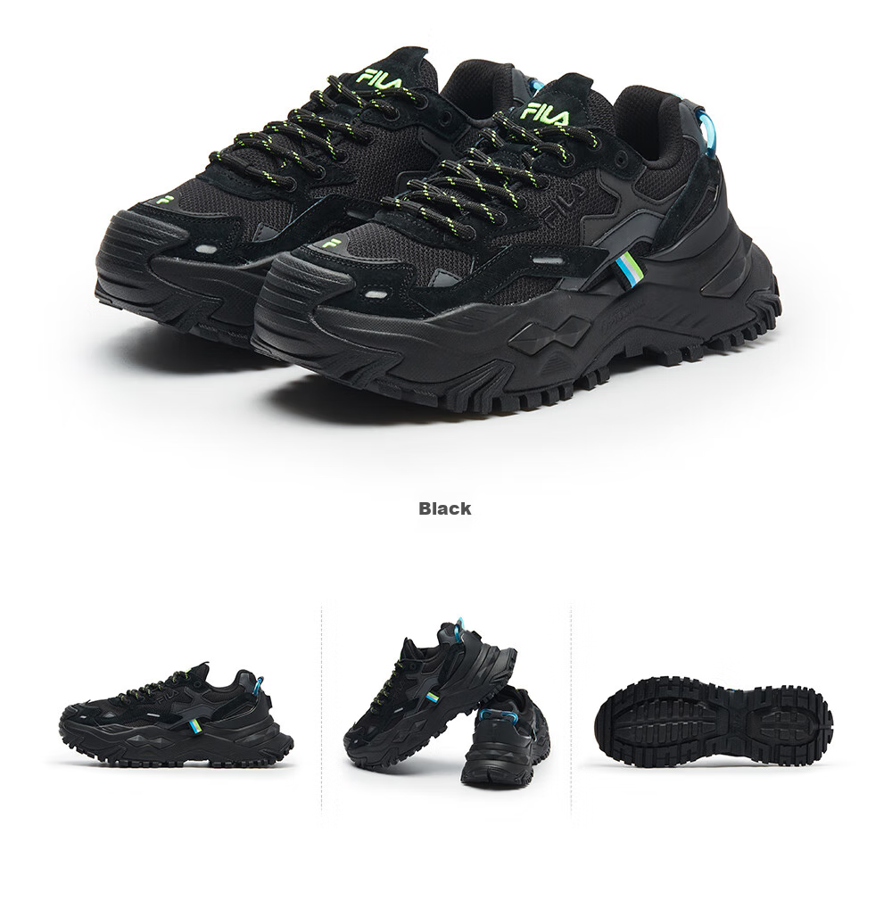 FILA FUSION Trendy Hard Candy Women's Dad Shoes, Classic Fashionable Thick-Soled Heightening Casual Sports Running Shoes 25
