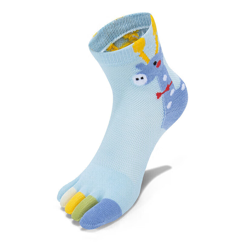 TFO 6th Generation Kids Five-Toe Socks Cartoon Outdoor Hiking Comfortable Toe-Separating Sports Socks 2902455 Blue