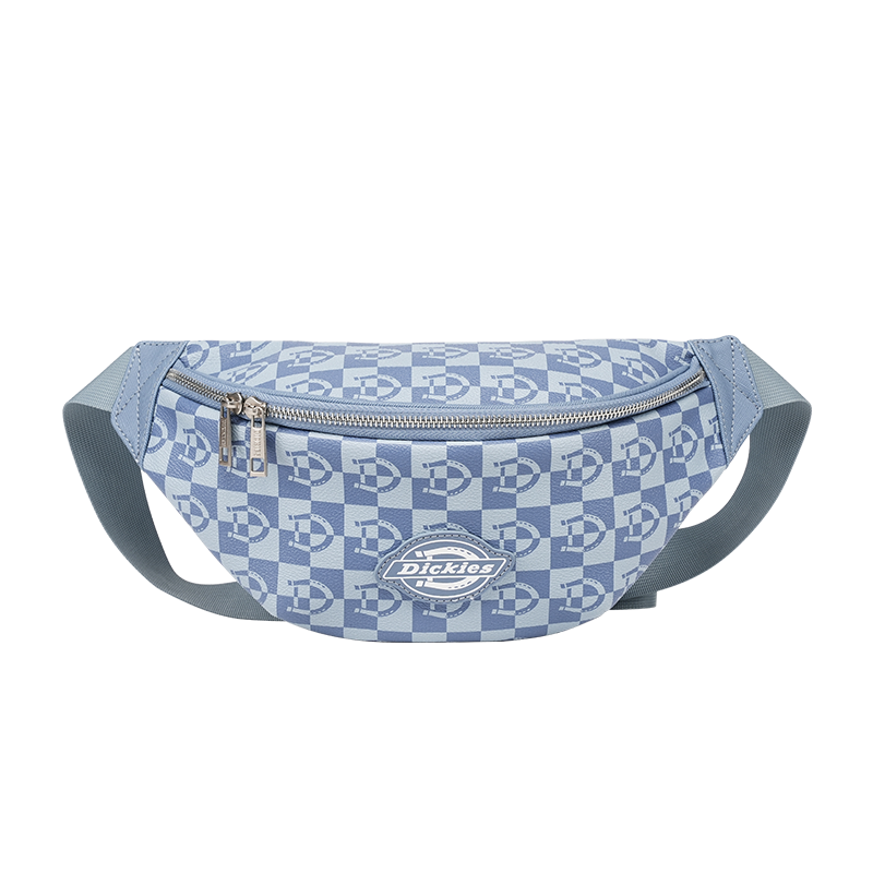 Dickies Commuter Single Shoulder Crossbody Sports Outdoor Hiking Large Capacity Checkered Waist Chest Bag Denim Blue